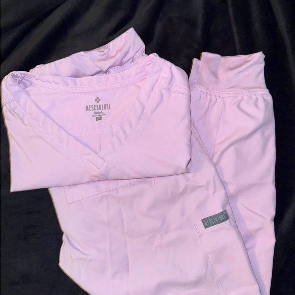 Med Couture Soft Pink Scrub Ensemble